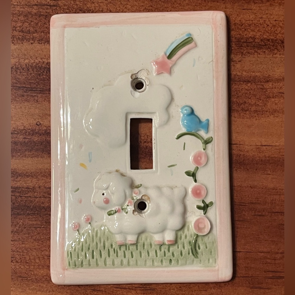 Vintage Terragrafics Sheep Light Switch cover